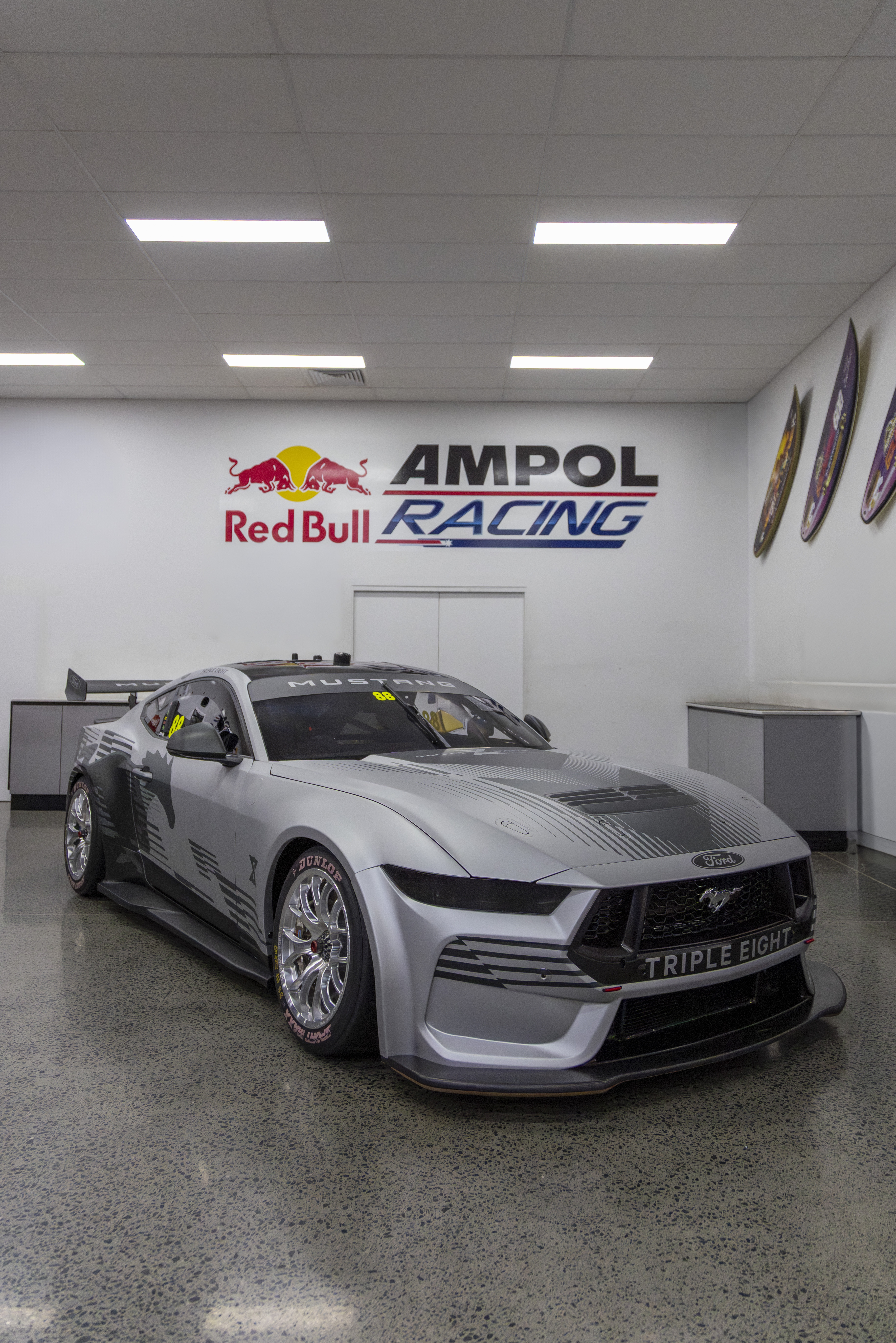 We've just completed the very first Triple Eight-built Ford Mustang Supercar, and it’s now prepped and ready for its journey to the United States for Supercars' mandated wind tunnel testing at the end of the year.